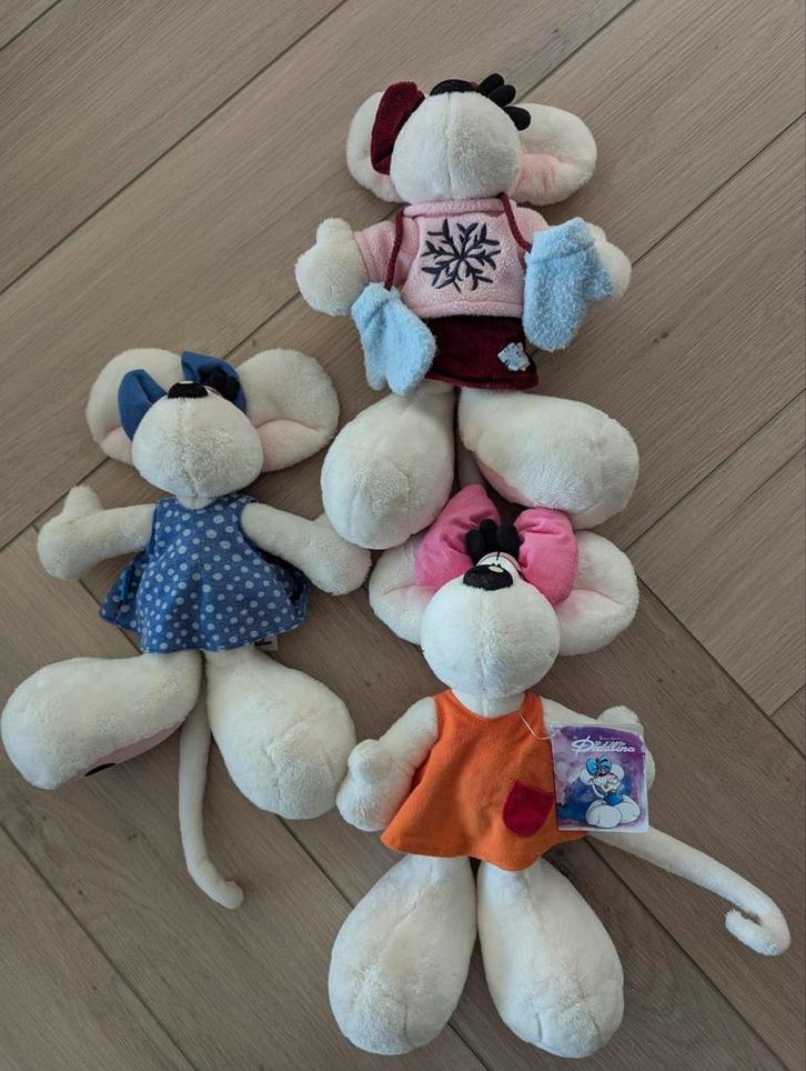 Diddl knuffel set 3 knuffels, Verzamelen, Diddl, Zo goed als nieuw, Knuffel, Ophalen of Verzenden