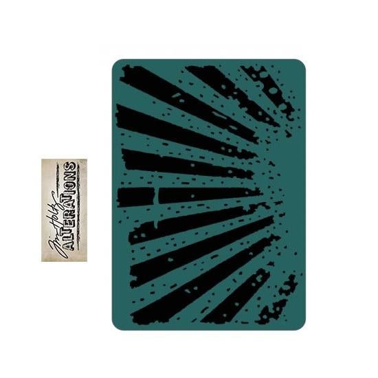 Sizzix Tim Holtz Embossing Folder Mini Rays #5812, Hobby en Vrije tijd, Scrapbooking, Verzenden, Nieuw, Frame of Mal, Sizzix