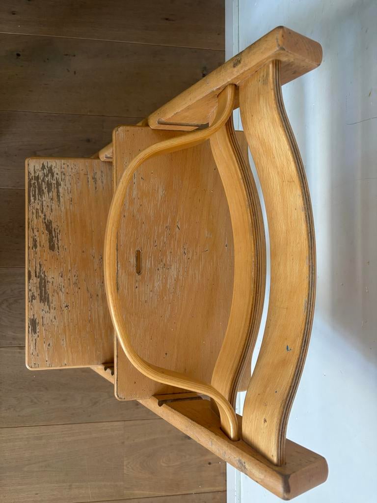 Stokke Tripp Trapp kinderstoel naturel hout, Kinderen en Baby's, Kinderstoelen, Ophalen, Gebruikt, Meegroeistoel