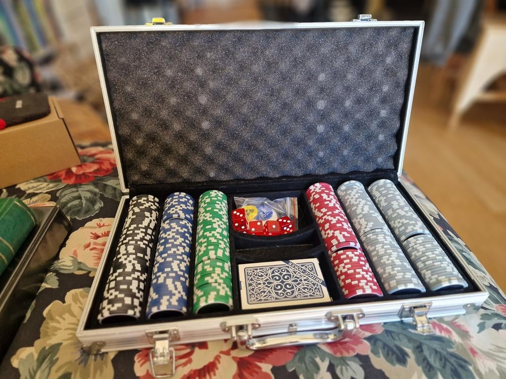 Pokerset, Vijf spelers of meer, Ophalen of Verzenden, Gebruikt
