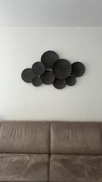 Wanddecoratie antraciet van metaal, Ophalen of Verzenden, Zo goed als nieuw, Metaal, 75 cm of meer