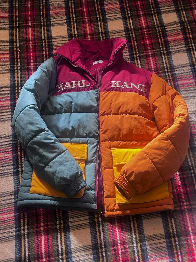 Karl Kani Colour Block Puffer Jacket Maat S, Ophalen of Verzenden, Zo goed als nieuw, Maat 36 (S), Overige kleuren