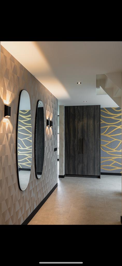 Ovale spiegel met zwarte rand, Ophalen, Minder dan 50 cm, Gebruikt, 100 tot 150 cm