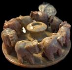 Speksteen Wierookbrander met Olifanten, Ophalen of Verzenden, Gebruikt