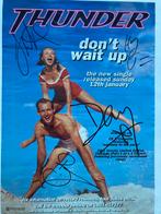 Thunder - Don't Wait Up - gesigneerde poster, Gebruikt, Vierkant, Ophalen of Verzenden, A1 t/m A3