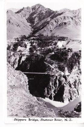 Skippers Bridge, Shotover River N.Z. Christchurch. 23-04, Ophalen of Verzenden, 1940 tot 1960, Gelopen, Buiten Europa