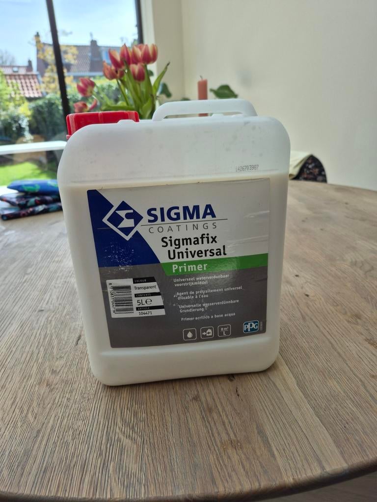 Sigma sigmafix Universal Primer 5 liter, Ophalen of Verzenden, Nieuw, Wit
