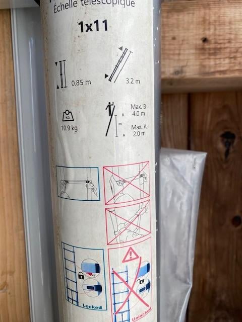 Uitschuif trap, Ophalen, Zo goed als nieuw, Ladder, Opvouwbaar of Inschuifbaar