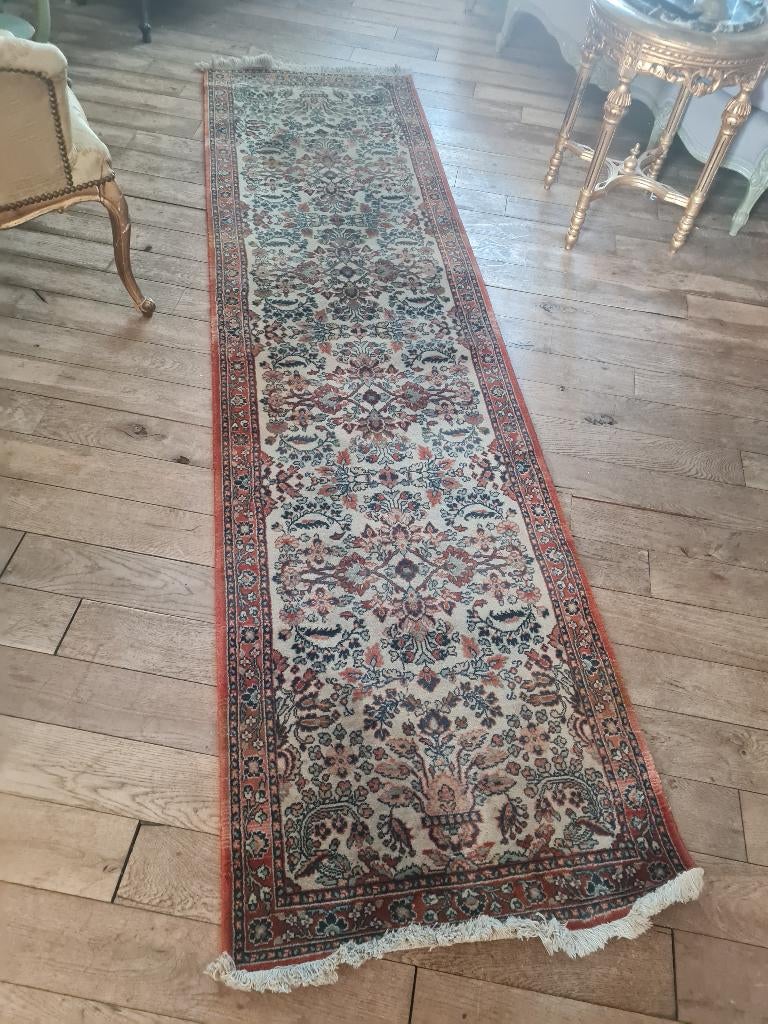 Vintage wollen loper, vloerkleed