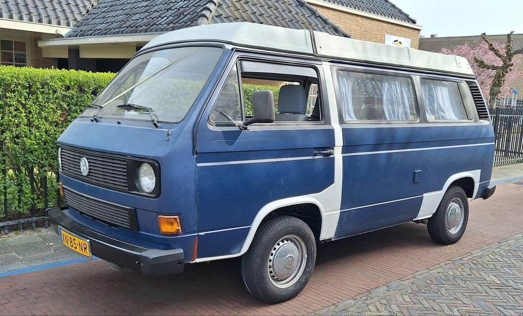Volkswagen Transporter 1.7 Caravelle D 42KW 1989 Blauw, Auto's, Volkswagen, 1715 cc, Achterwielaandrijving, Blauw, Origineel Nederlands