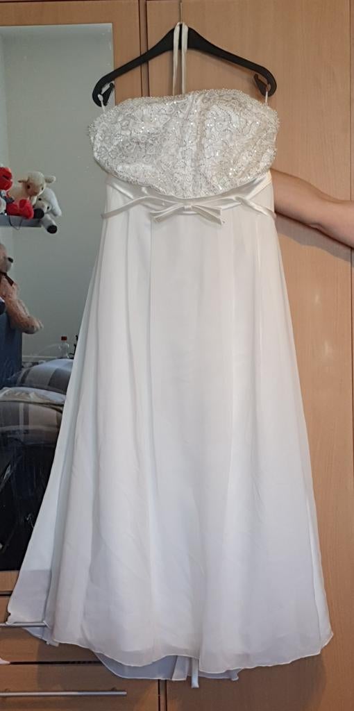 Trouwjurk, Ophalen, Zo goed als nieuw, Wit, Trouwjurk