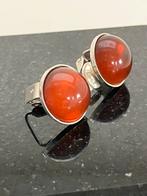 Zilveren oorsieraden met barnsteen, Ophalen of Verzenden, Zo goed als nieuw, Zilver