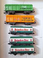 Spoor n 5 Wagons Heineken en Vam roco /fleischmann, Ophalen of Verzenden, Gelijkstroom, Wagon, Fleischmann