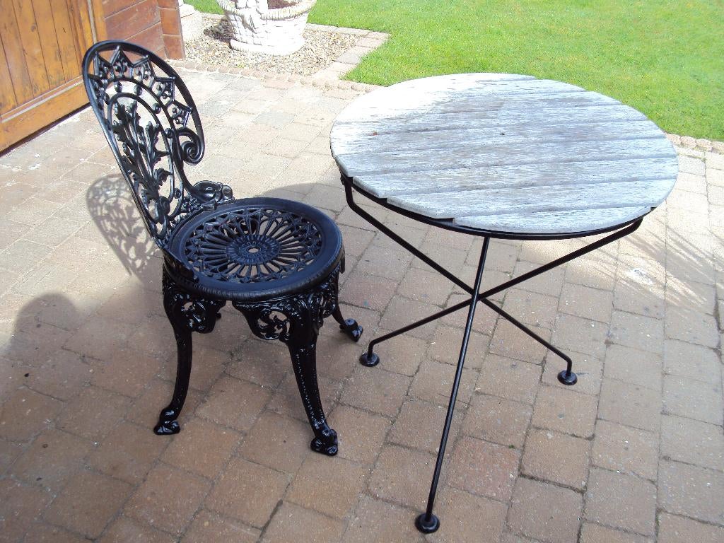 bistroset, Tuin en Terras, Tuinsets en Loungesets, Overige materialen, Zo goed als nieuw, Stoel, Ophalen