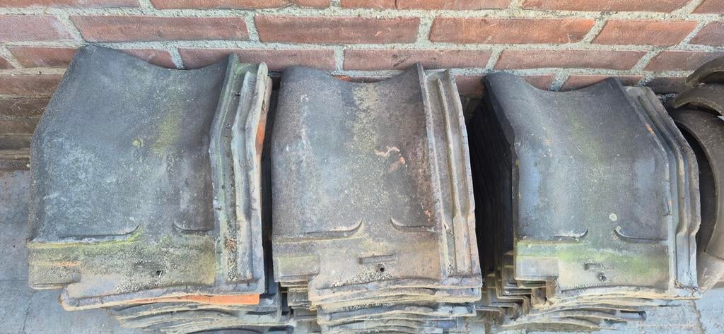 Oude dakpannen (knikpan), Ophalen, Gebruikt, Steen of Klei, 15 m² of meer