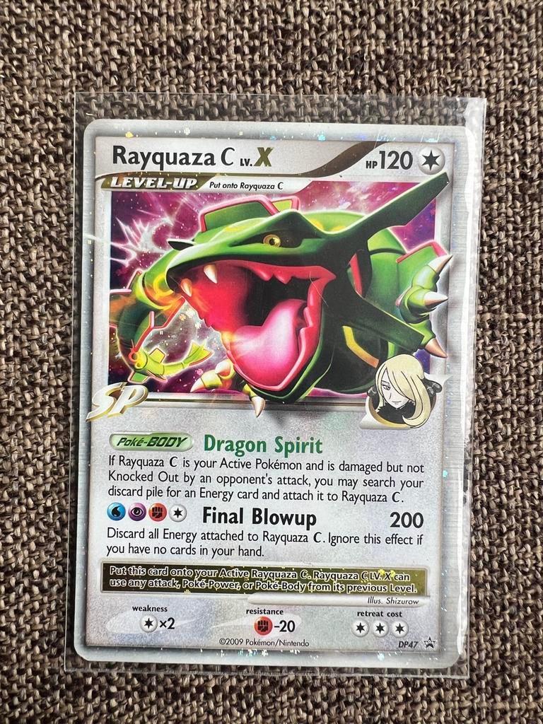 Pokemon kaart rayquaza C lvl X promo, Ophalen, Zo goed als nieuw