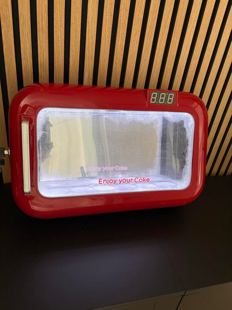 Coca Cola lichtbak display voor 6 flesjes wanddisplay, Verzenden, Gebruikt, Lichtbak of (neon) lamp