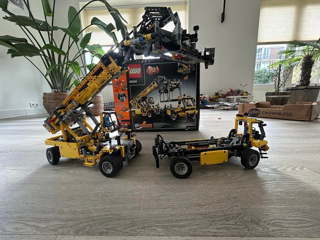 Lego Technic 42009 Containerkraan & containerwagen/hijskraan, Kinderen en Baby's, Speelgoed | Duplo en Lego, Gebruikt, Lego, Ophalen of Verzenden