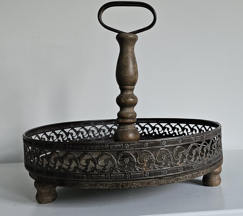 LEUKE OUDE BROCANTE HOUTEN ETAGÈRE, Ophalen of Verzenden, Gebruikt