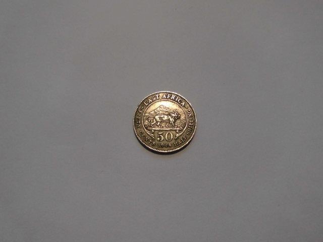 1 munt Brits Oost Afrika 50 cent 1948, Ophalen of Verzenden, Overige landen, Losse munt