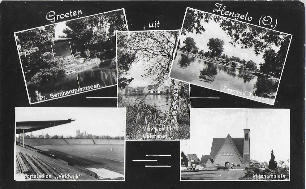 Hengelo Oude Gelopen ansichtkaart (6801), Ophalen of Verzenden, 1920 tot 1940, Overijssel