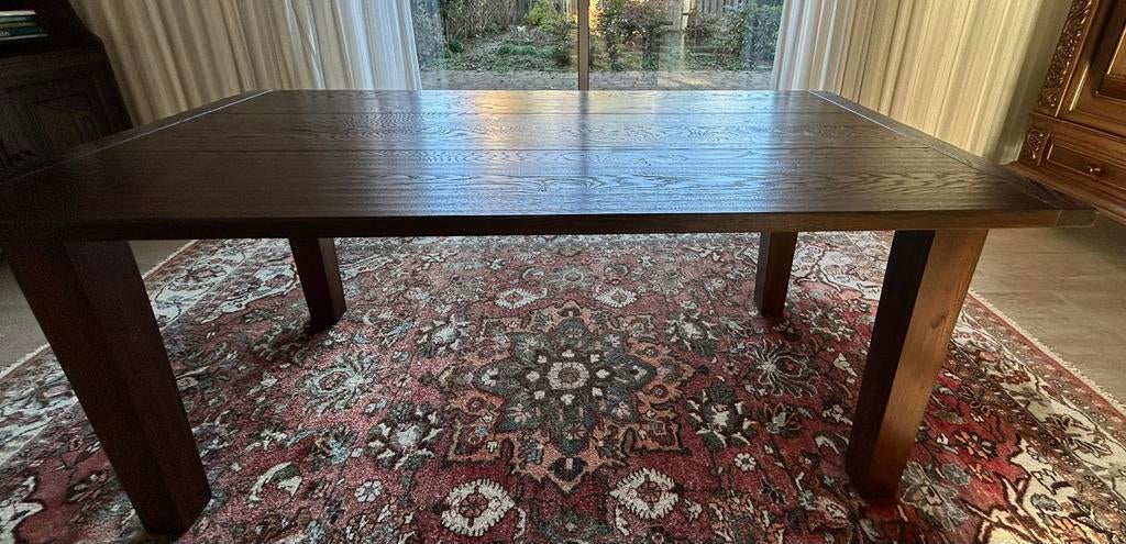 Prachtige vol houten eettafel 180 x 90 cm, Huis en Inrichting, Tafels | Eettafels, 50 tot 100 cm, Zo goed als nieuw, 150 tot 200 cm