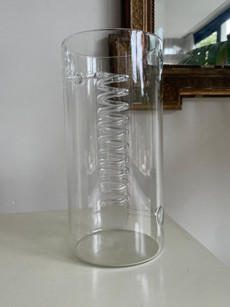 Glazen IKEA PS spiraal vaas (EHLEN JOHANSSON), Huis en Inrichting, Gebruikt, Overige kleuren, Ophalen of Verzenden, Glas