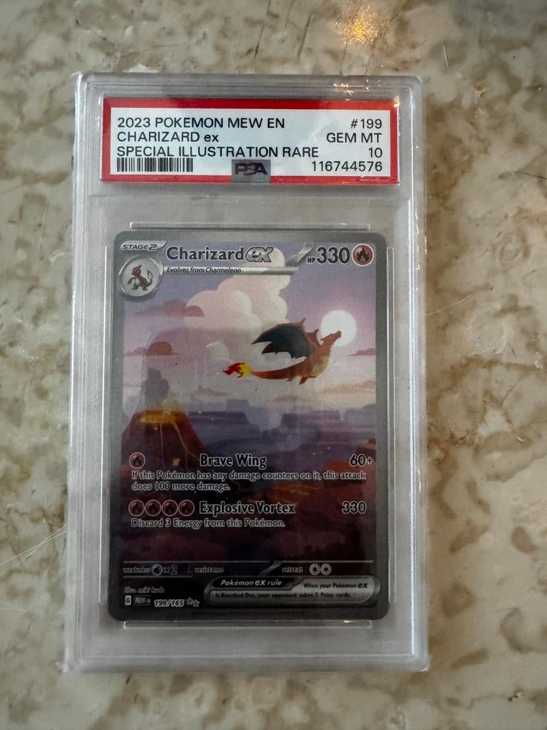 Charizard ex Scarlet & Violet PSA 10 - Special Illustration, Ophalen of Verzenden, Nieuw, Losse kaart