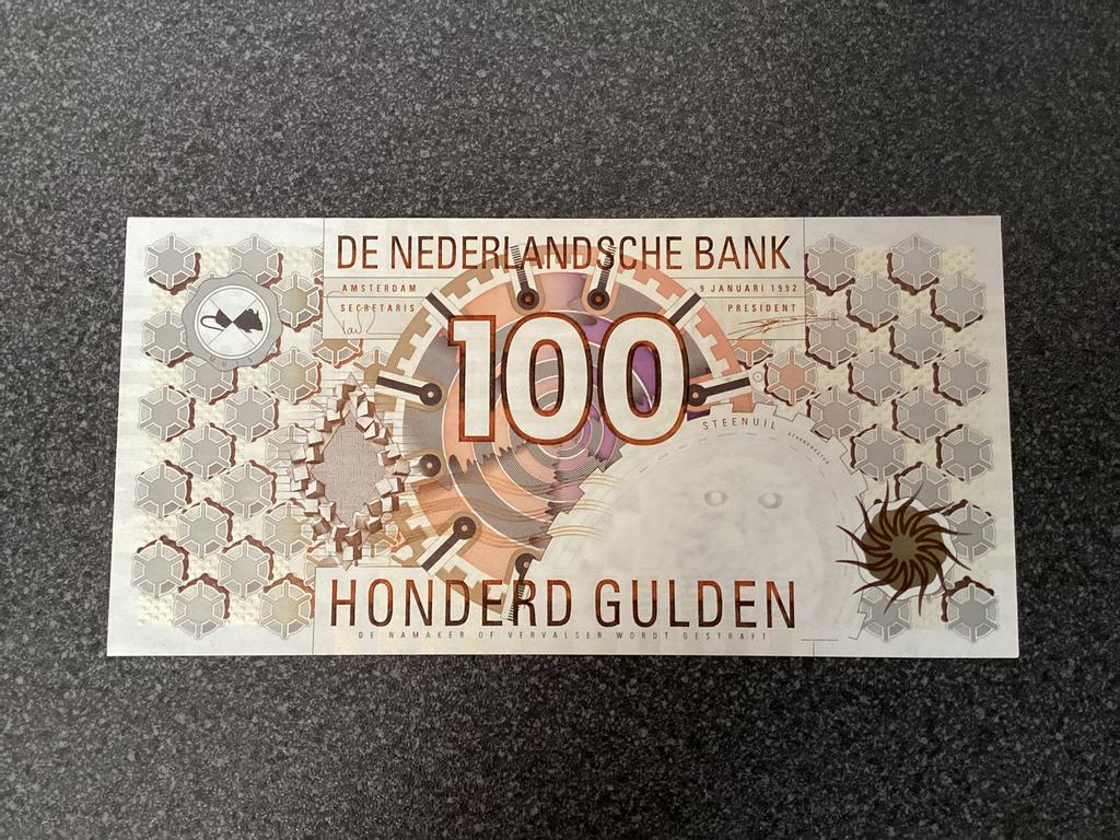 100 gulden 1992 UNC!, Ophalen of Verzenden, 100 gulden