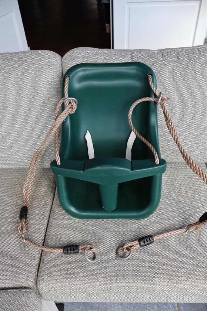 Stevige groene babyschommel voor binnen en buiten, Kinderen en Baby's, Ophalen, Gebruikt, Jongen of Meisje