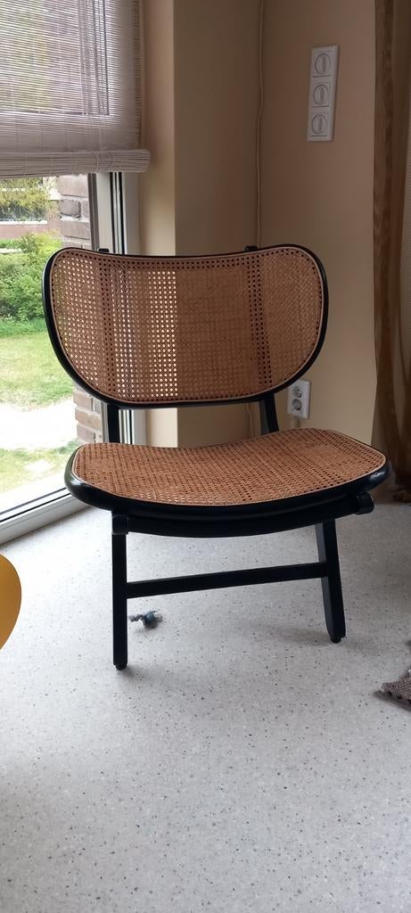 Eyerkamp Rotan Fauteuil - Stijlvolle Rotan Stoel, Ophalen, Modern, Scandinavisch, Bohemian, 75 tot 100 cm, Hout