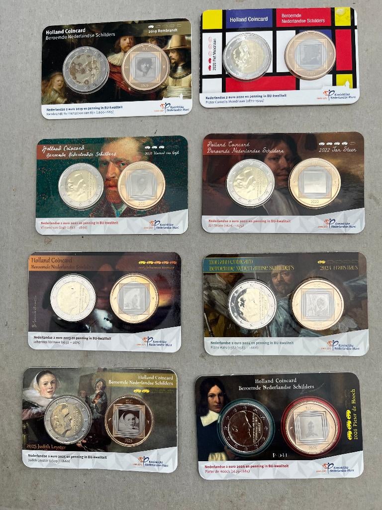 Serie Holland coincards  Beroemde Nederlandse Schilders, Ophalen of Verzenden, Overige landen, 2 euro, Losse munt
