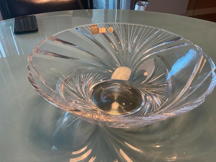 Prachtige Rückl Boheems kristallen schaal, handgeslepen, Antiek en Kunst, Antiek | Glas en Kristal, Ophalen