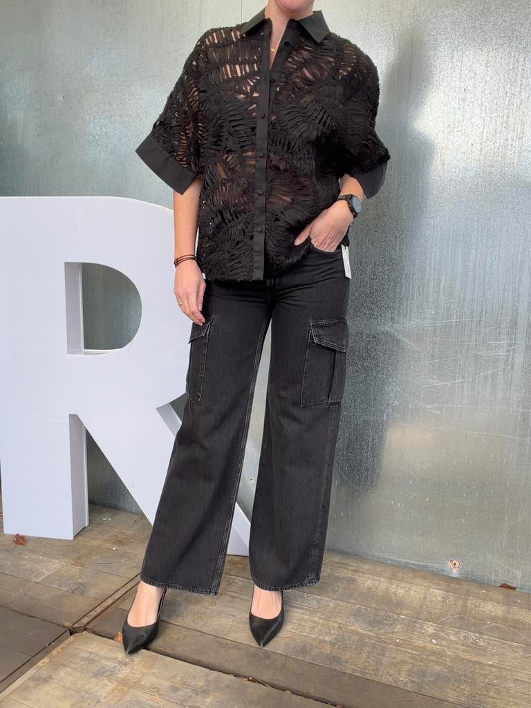 Chapters chptrs blouse keen 36 zwart €335 nieuw chptr s, Ophalen of Verzenden, Zo goed als nieuw, Maat 36 (S), Zwart