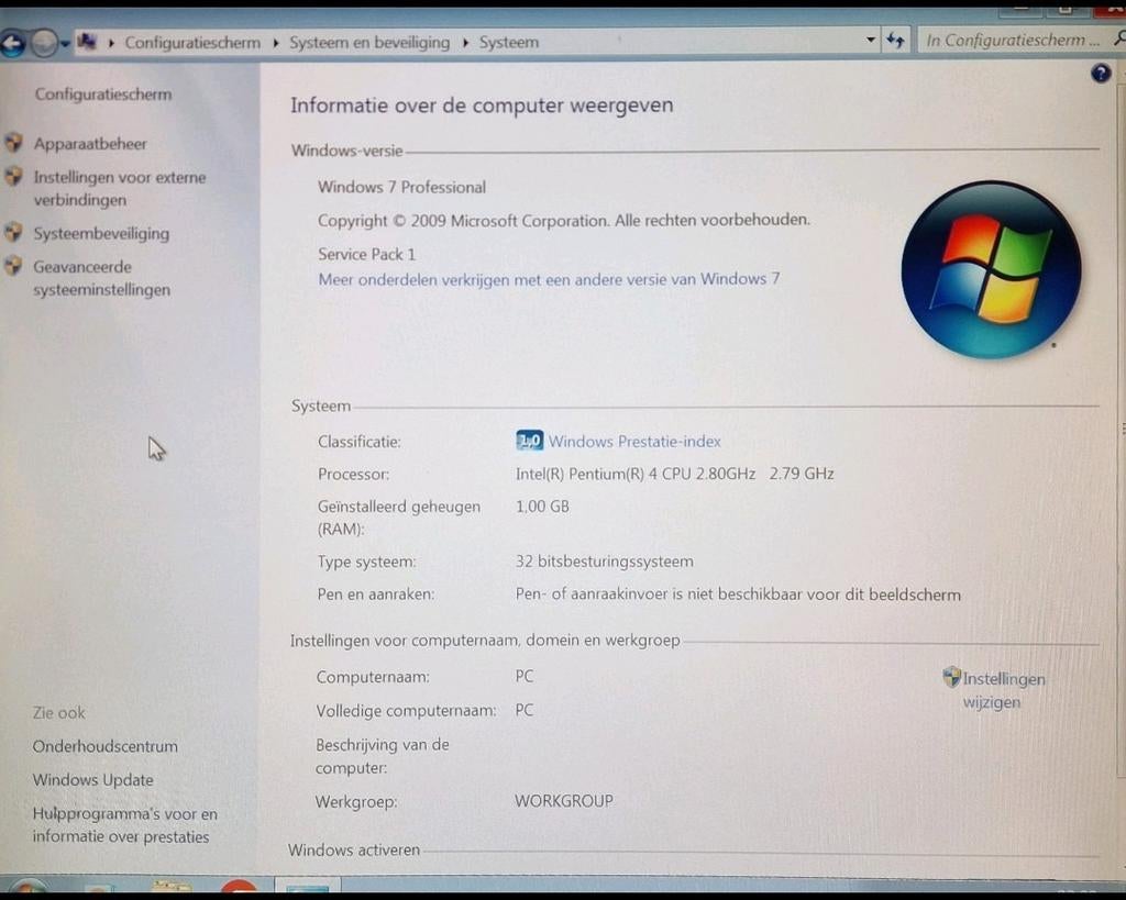 HP Compaq dc5100 SFF met Intel Pentium 4 Windows 7.100% oke!, Computers en Software, Vintage Computers, Ophalen of Verzenden
