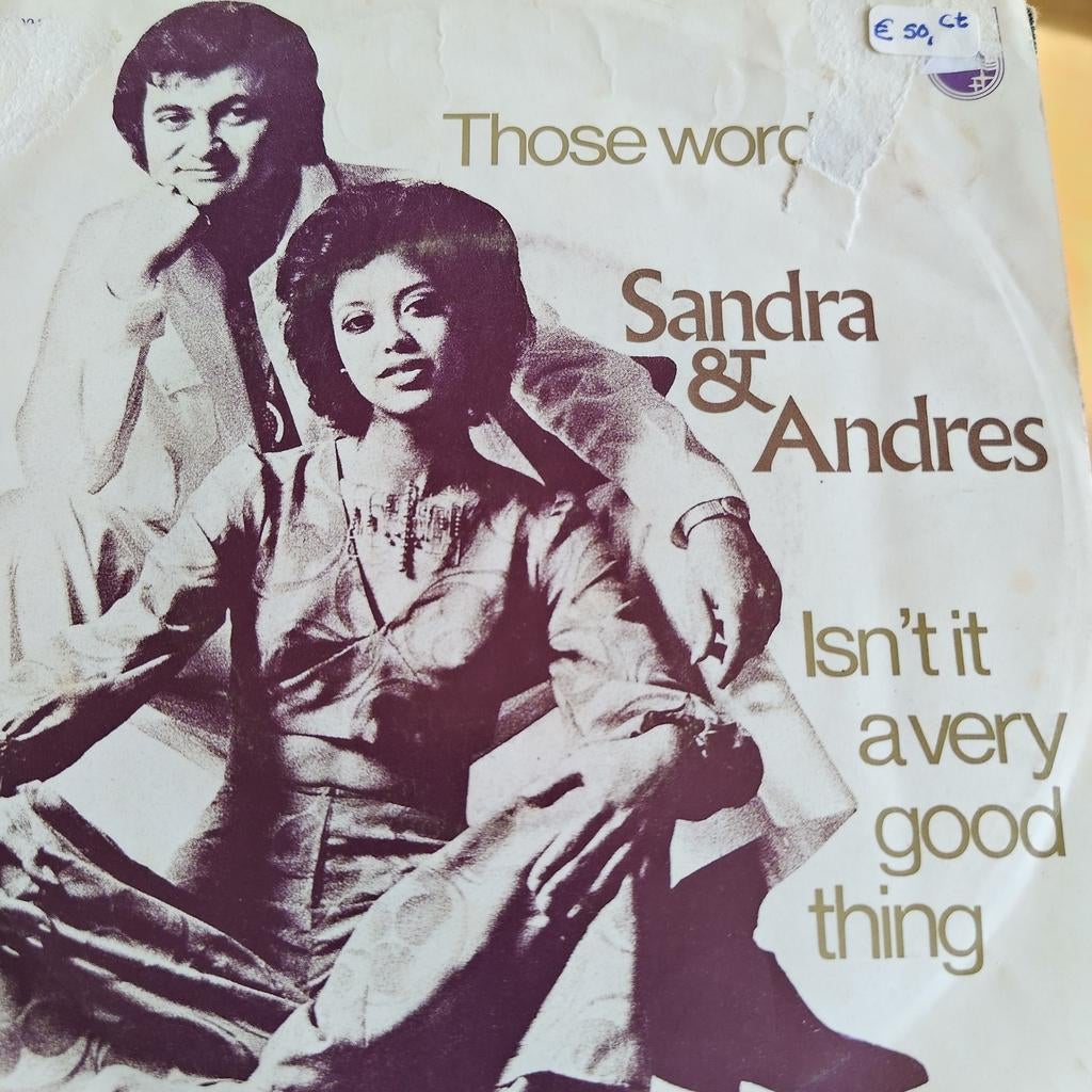 Sandra & Andres - Those Words / Isn't It A Very Good Thing, Cd's en Dvd's, Gebruikt, 7 inch, Single, Ophalen of Verzenden