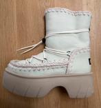 Mou laarzen leer sheepskin mt 38 plateauzool, Kleding | Dames, Schoenen, Hoge laarzen, Verzenden, Wit, Zo goed als nieuw