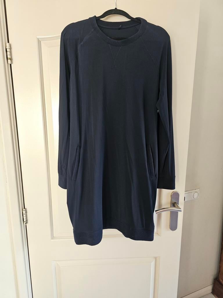 Plusbasics tuniek/jurk donkerblauw travelstof maat 44, Kleding | Dames, Grote Maten, Plusbasics, Ophalen of Verzenden, Gedragen