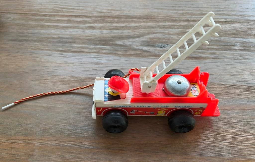 Vintage brandweerauto Fisher Price 1968, Verzamelen, Ophalen of Verzenden, Zo goed als nieuw