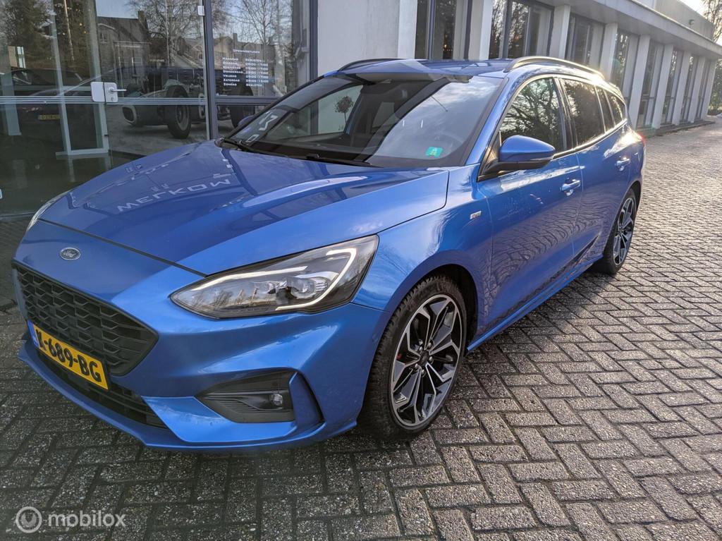 Ford Focus Wagon 1.0 EcoBoost Hybrid ST Line X Business, Auto's, Blauw, Origineel Nederlands, 19 km/l, Onderhoudsboekje