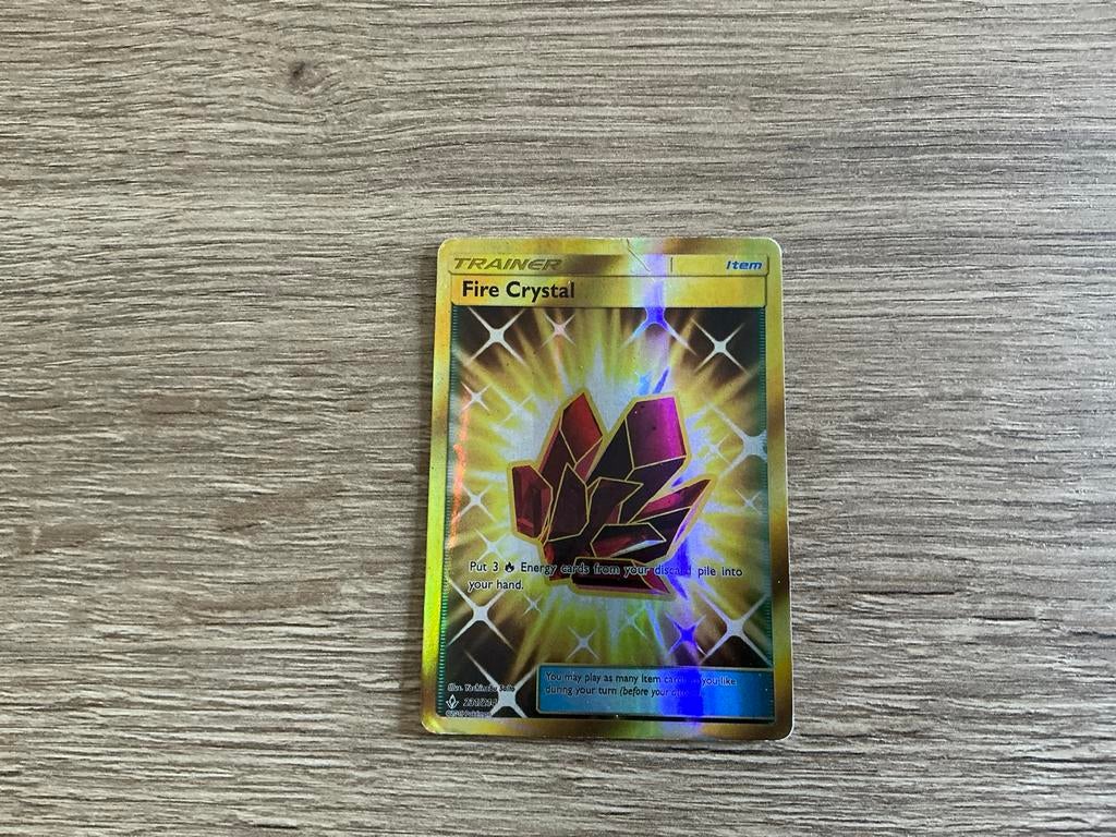 Pokémon Fire Crystal Trainer Kaart (Foil), Ophalen, Gebruikt, Losse kaart, Foil