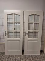 2 st. nette (stompe) binnendeuren met glas, Ophalen, Binnendeur, Zo goed als nieuw, 200 tot 215 cm