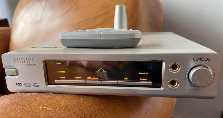 Philips SBC HD1502u Digitale Koptelefoon Versterker Dolby Di, Audio, Tv en Foto, Versterkers en Receivers, Gebruikt, Stereo, Minder dan 60 watt