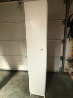 Witte smalle kast met planken, Huis en Inrichting, Minder dan 50 cm, Gebruikt, Ophalen of Verzenden, 150 tot 200 cm