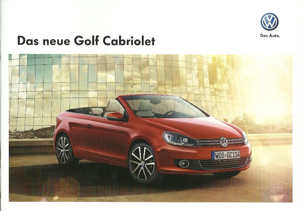 Volkswagen Golf 6 cabrio 2011 folder, Ophalen of Verzenden, Zo goed als nieuw, Volkswagen