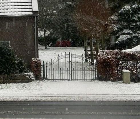 Smeedijzeren poort, 3m breed, Ophalen, Gebruikt, IJzer, Sierhekwerk