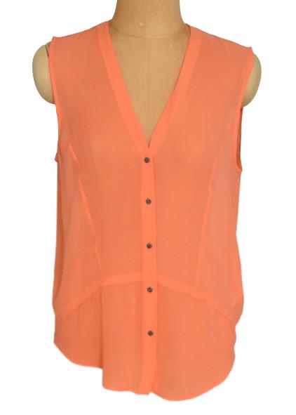 Nieuw Helmut Lang zijde topje, top, oranje, Mt. S, Verzenden, Helmut Lang, Nieuw, Oranje