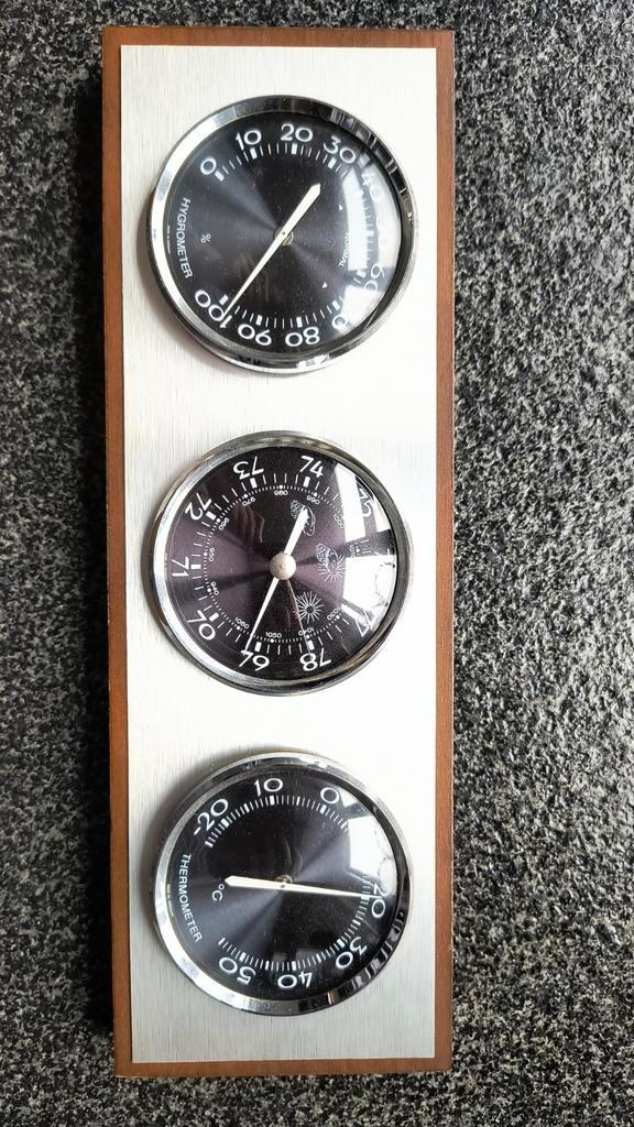 Retro Vintage Weerstation Meter in Nette Staat, Audio, Tv en Foto, Weerstations en Barometers, Gebruikt, Weerstation, Ophalen of Verzenden