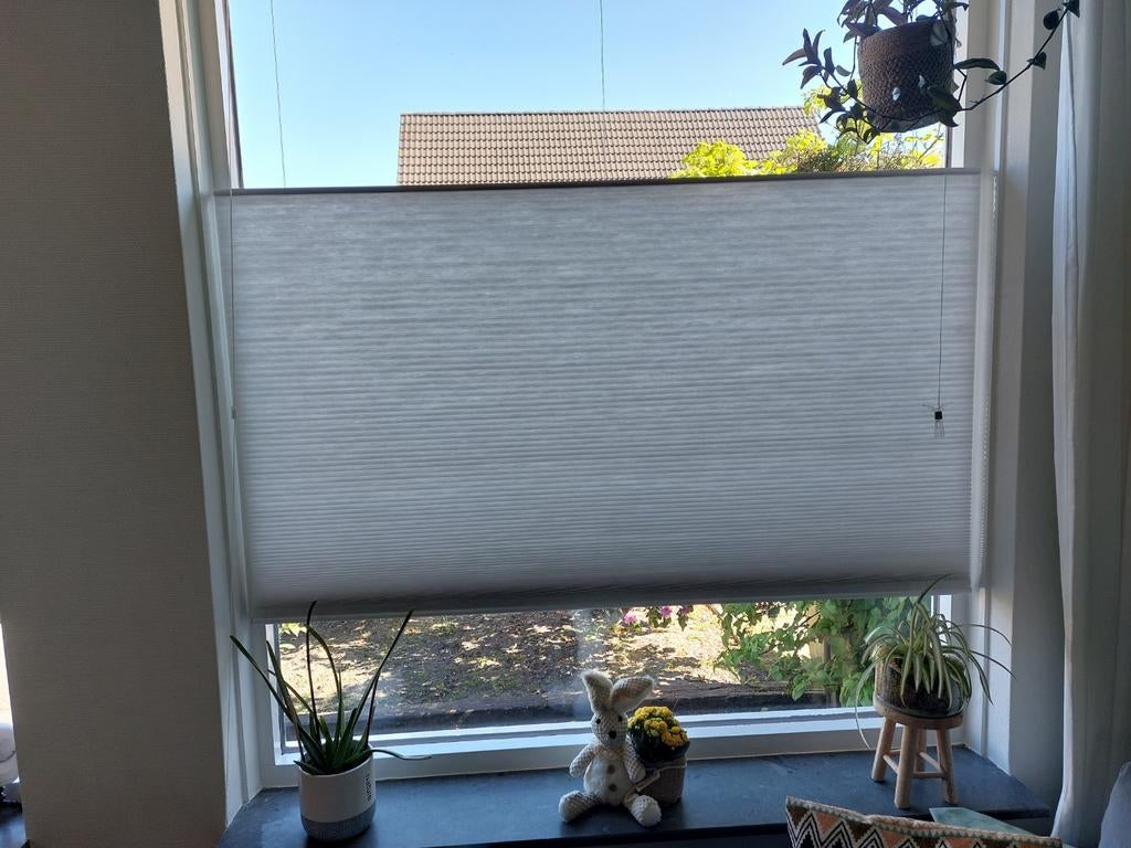 Wit honingraat plisségordijn - 140x180 cm, Huis en Inrichting, Honingraat, 100 tot 150 cm, Wit, Ophalen of Verzenden