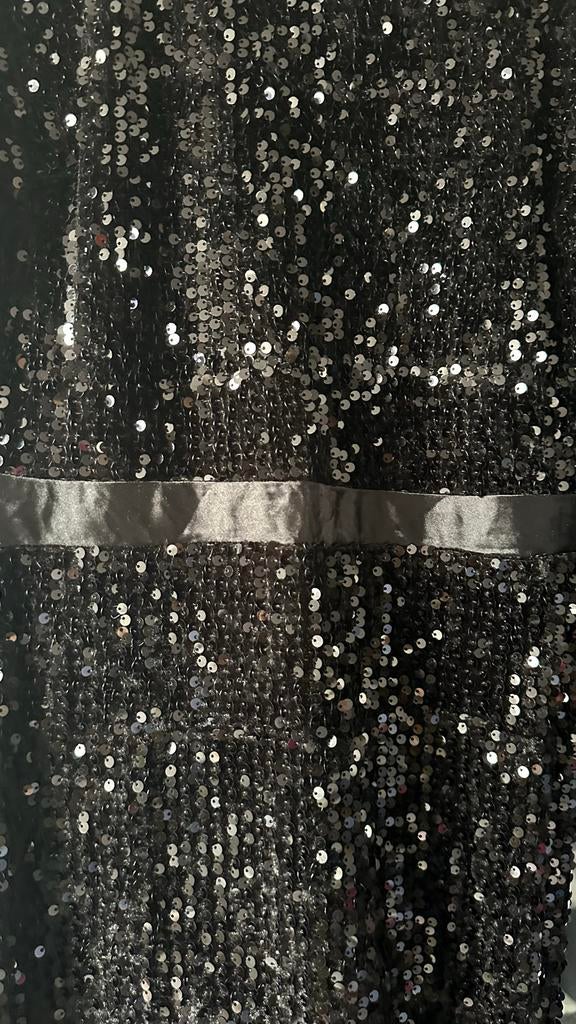 Zwarte pailletten galajurk - Maat M, Maat 38/40 (M), Galajurk, Zwart, Ophalen of Verzenden